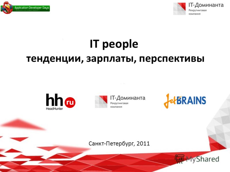 IT people тенденции, зарплаты, перспективы Санкт-Петербург, 2011