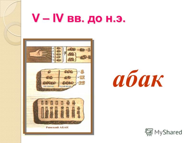 абак V – IV вв. до н.э.