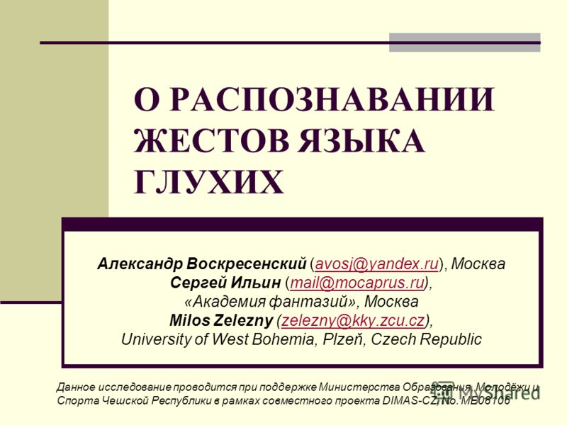 Толковый словарь языка жестов
