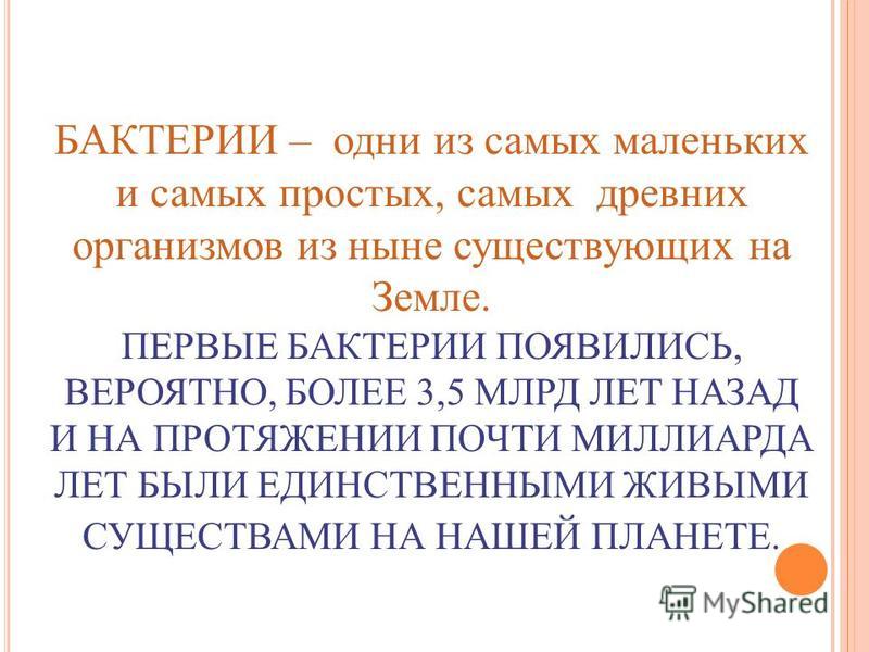 Урок по теме царство бактерии общая характеристика 6 класс