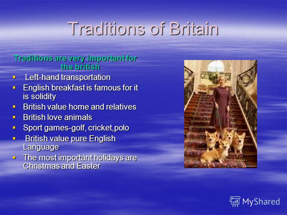 British customs and traditions essay