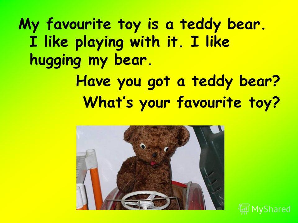 essay on my favourite toy teddy bear for class 2