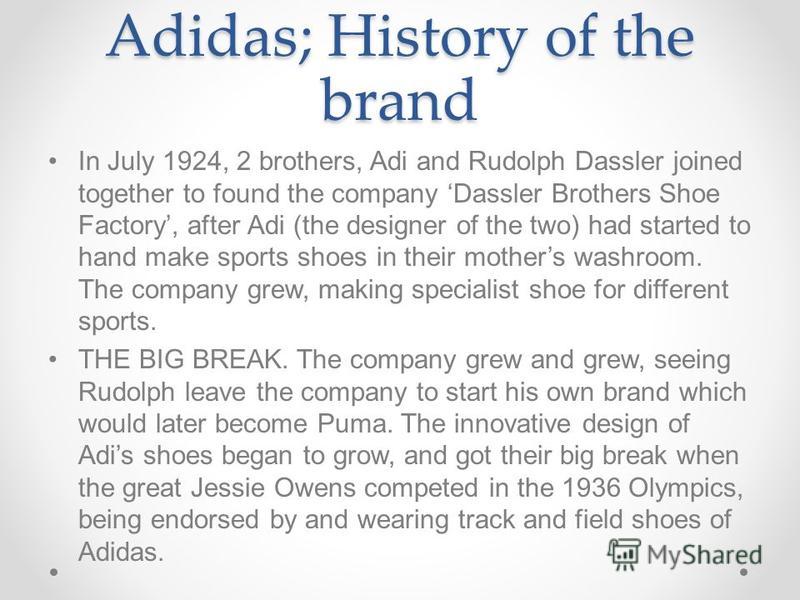 adidas company background information