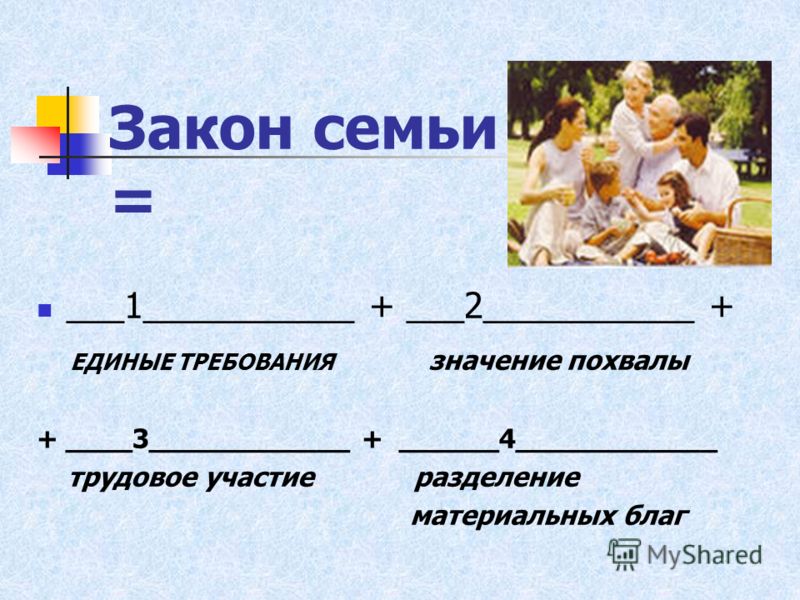 Закон Семьи Картинки - Mixyfotos.ru