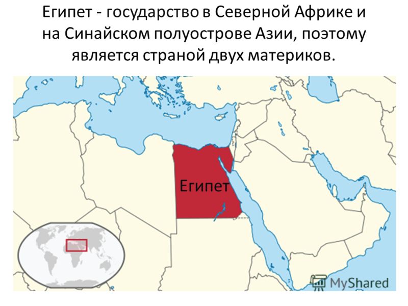 Египет географическое расположение материка
