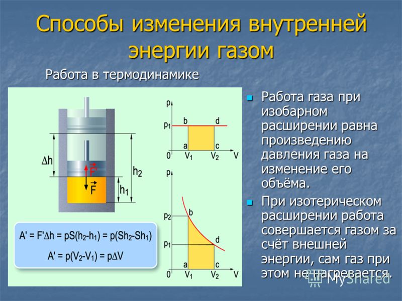 Как найти внутреннюю энергию газа в сосуде Как найти внутреннюю энергию газа в сосуде