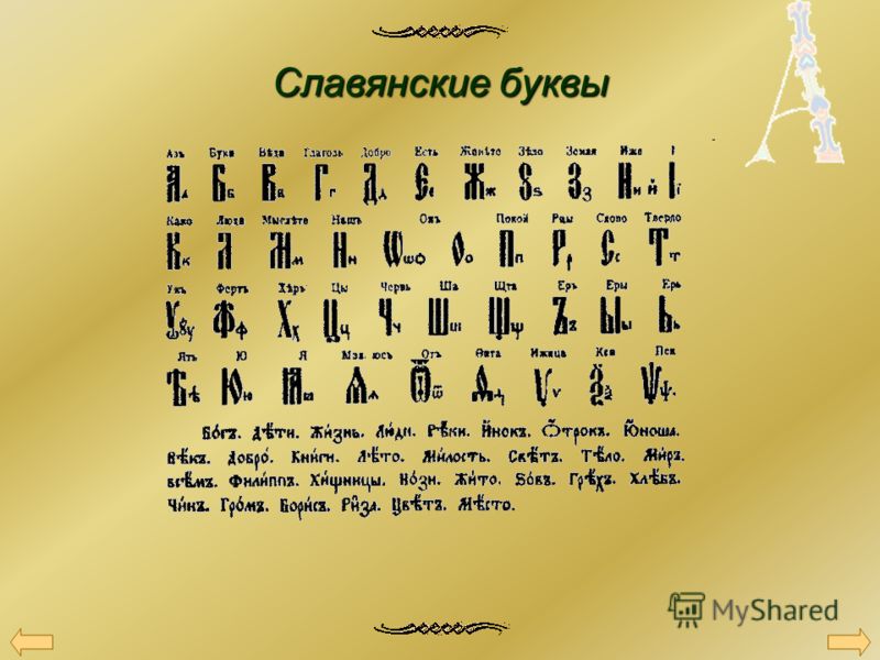 Славянские буквы