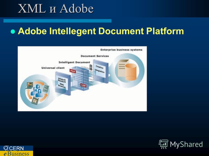 CERN e – Business XML и Adobe Adobe Intellegent Document Platform