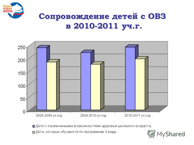 Сопровождение детей с ОВЗ в 2010-2011 уч.г.