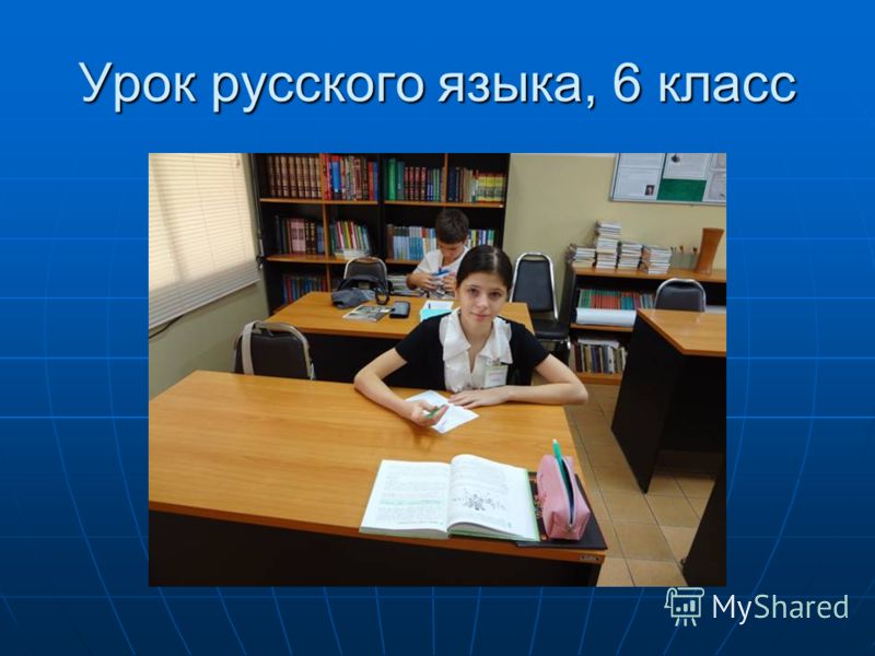 Урок русского языка, 6 класс