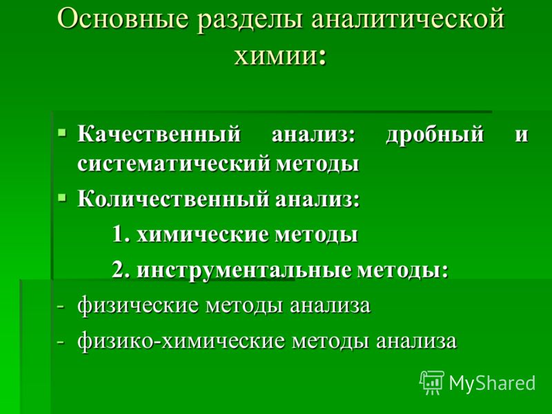 Примеры задач аналитической химия