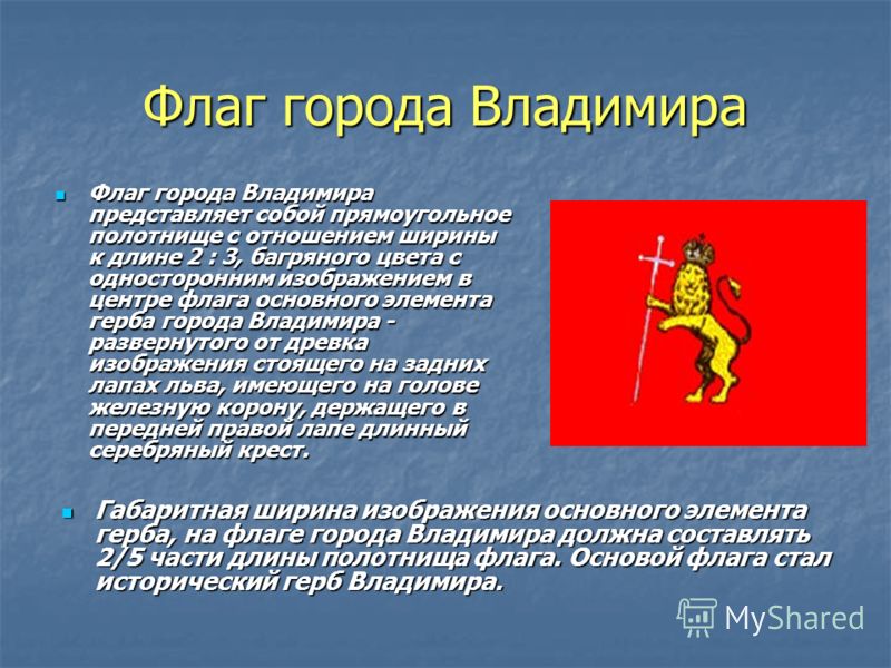 Флаг Владимира Фото Флаг Владимира Фото