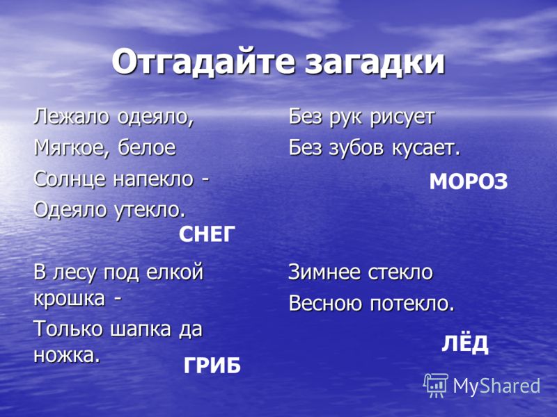 Русский язык 2 класс загадки
