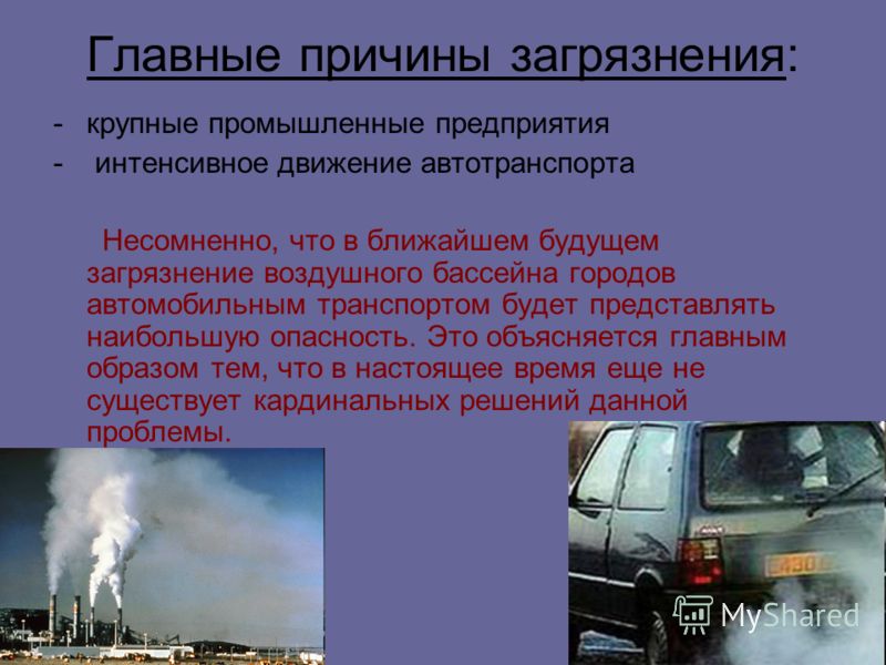 Загрязнение воздуха связанное с ростом Загрязнение воздуха связанное с ростом