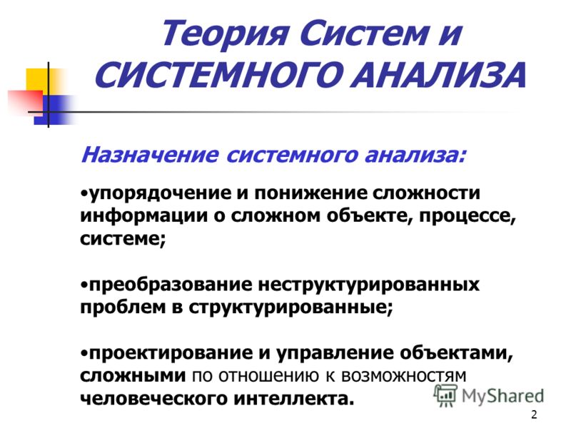 Системный анализ презентация