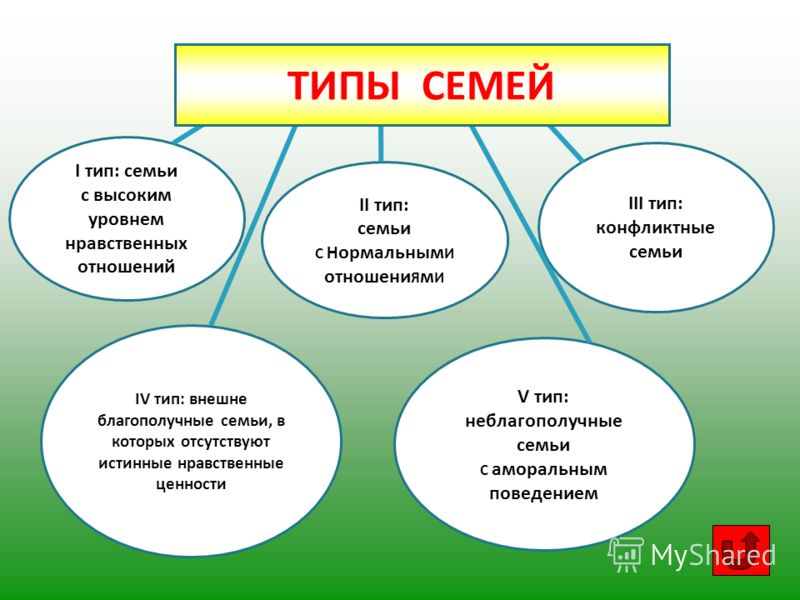 Типы и роли отношений в семье Типы и роли отношений в семье