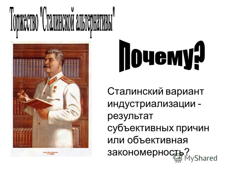Сталинский вариант индустриализации - результат субъективных причин или объективная закономерность?