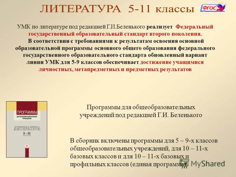 Литература беленький г.и 9 класс читать онлайн