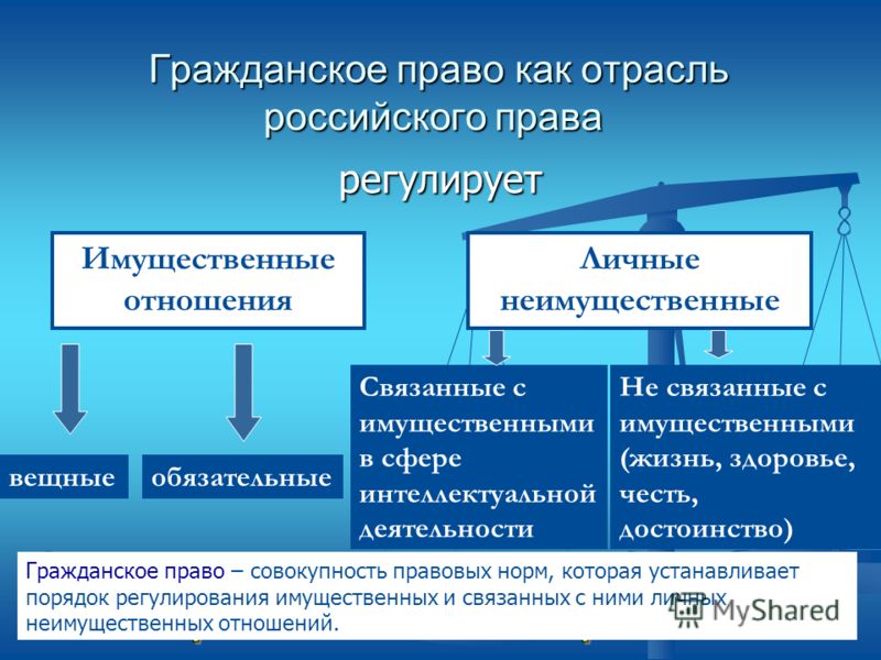 Шпаргалка: Гражданское право как отрасль права