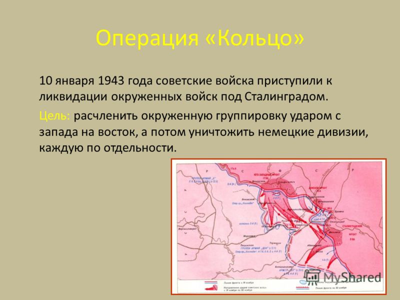 Операция "Кольцо" стала последним этапом Сталинградской битвы. Войска Донского ф