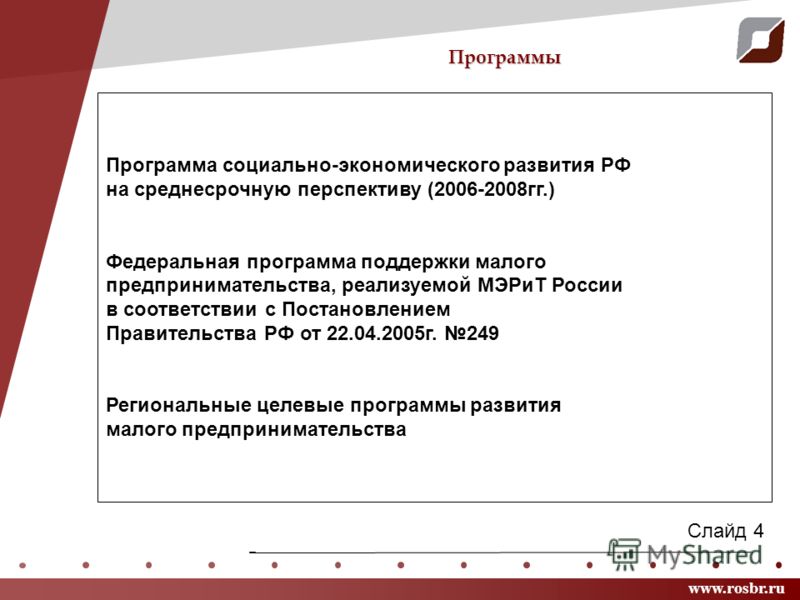 Реферат: Государственная поддержка малого бизнеса