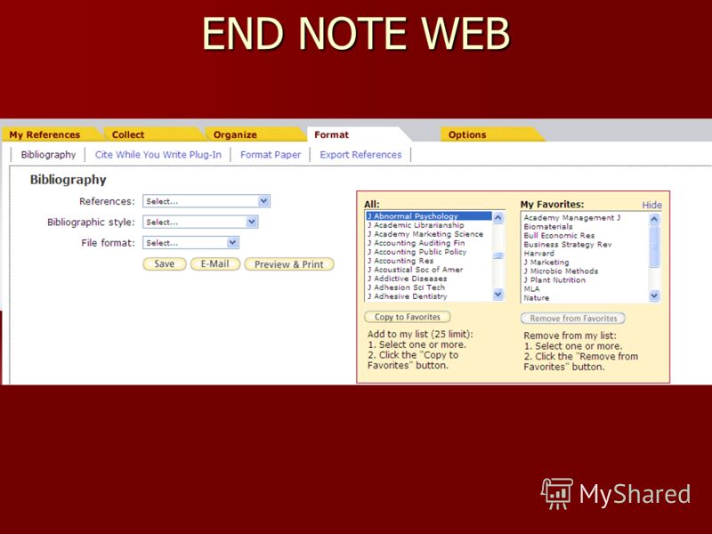 END NOTE WEB