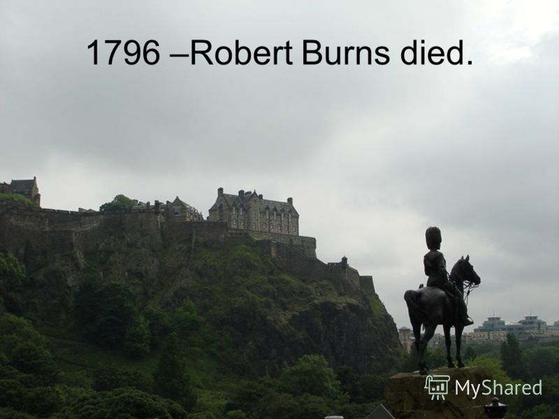 1796 –Robert Burns died.