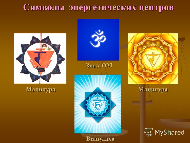 Символы энергетических центров Вишуддха МанипураМанипура Знак ОМ