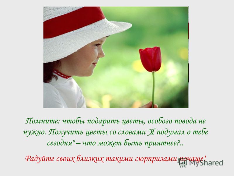Поздравления когда даришь цветок 849