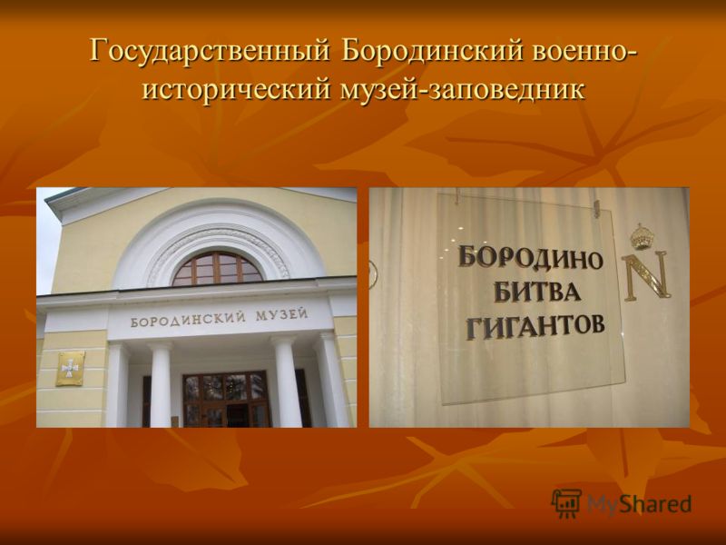 Государственный Бородинский военно- исторический музей-заповедник