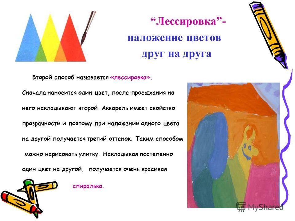 Наложение цвета акварель Наложение цвета акварель