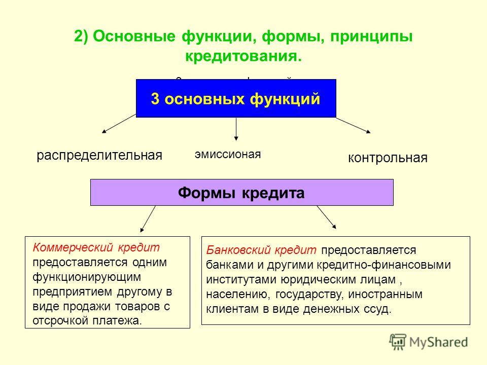 Реферат: Формы, виды, функции и законы кредита в современных рыночных отношениях 2