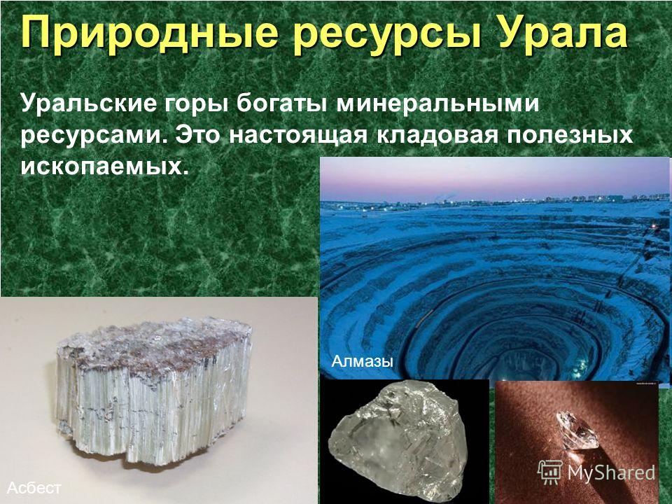 Природные ресурсы урала доклад 1712