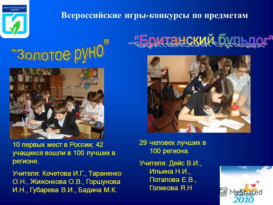 Всероссийские и городские конкурсы Всероссийские и городские конкурсы