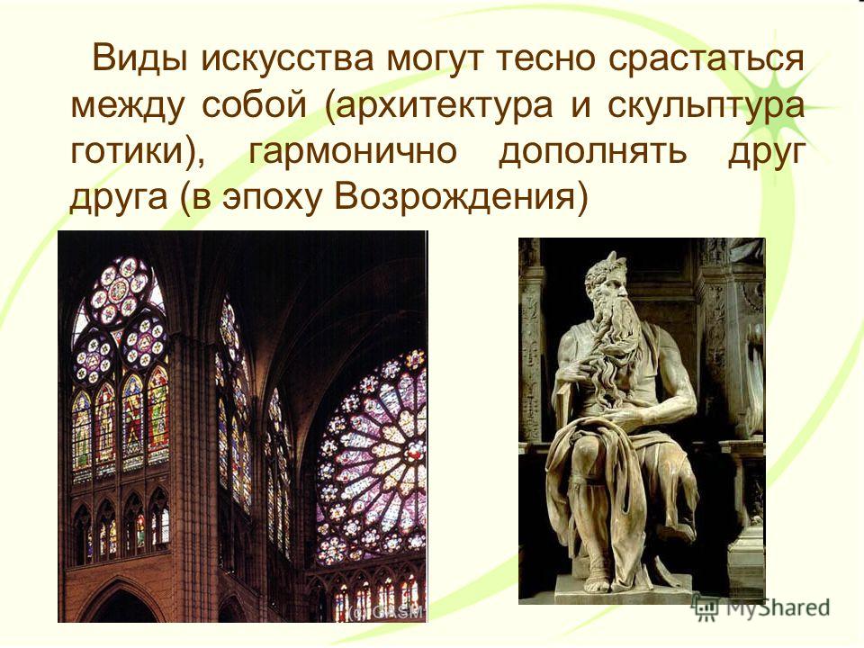 С каким видом искусства они тесно связаны С каким видом искусства они тесно связаны