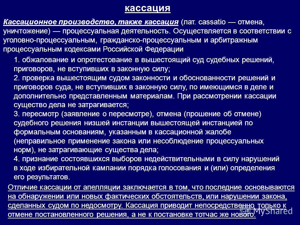 Апелляция кассация надзор ведома только
