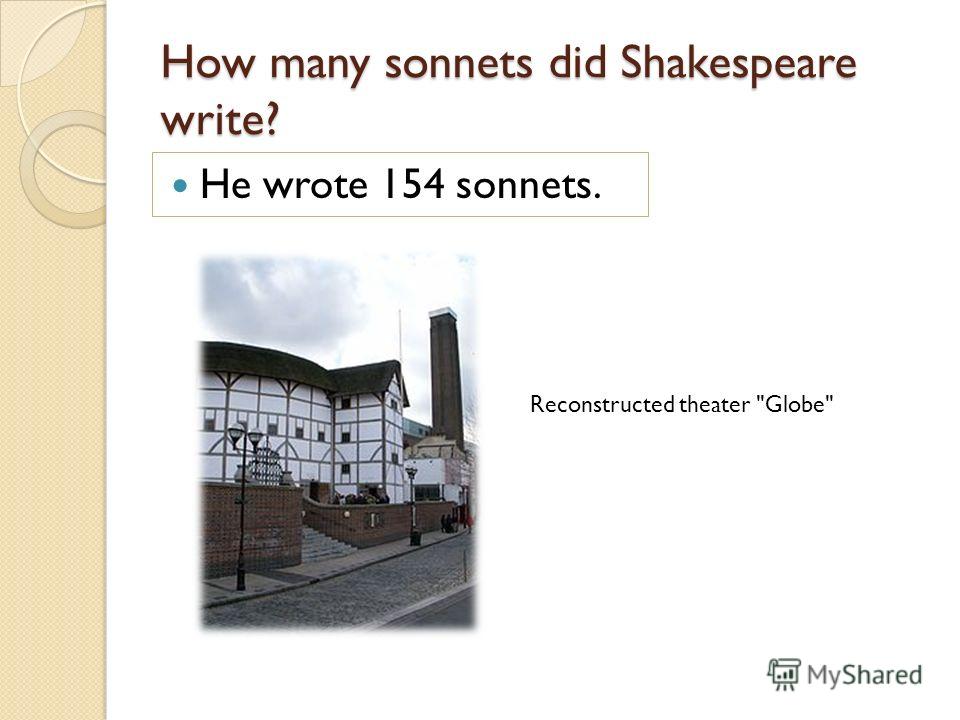 when performed shakespeare produce an individual's sonnets when managed shakespeare craft his particular sonnets