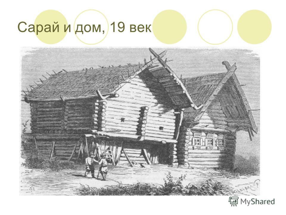 Изба в нижегородской губернии, 19 век.