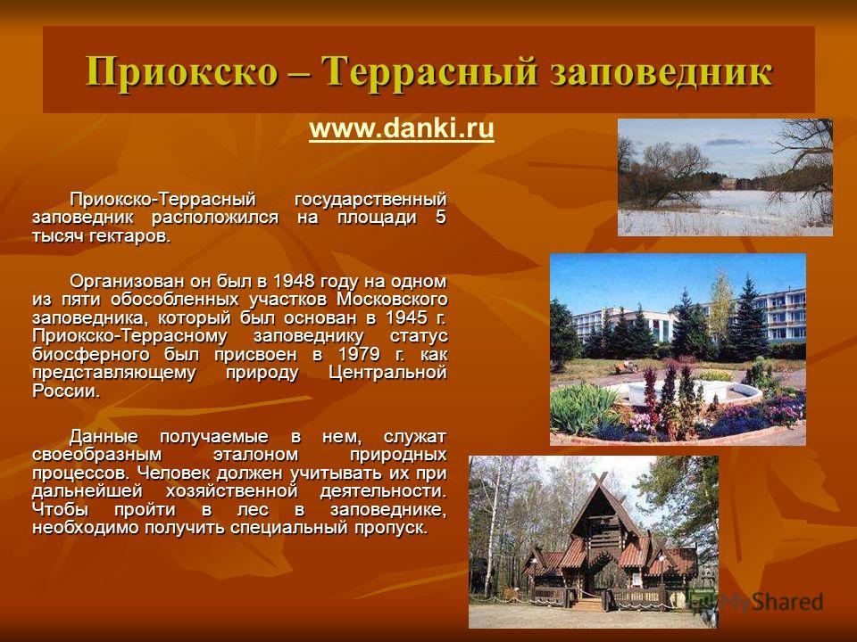 Приокско-террасный биосферный заповедник чем знаменит и где находится Приокско-террасный биосферный заповедник чем знаменит и где находится