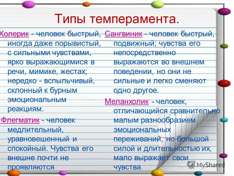 Курсовая работа по теме Виды и свойства различных типов темперамента