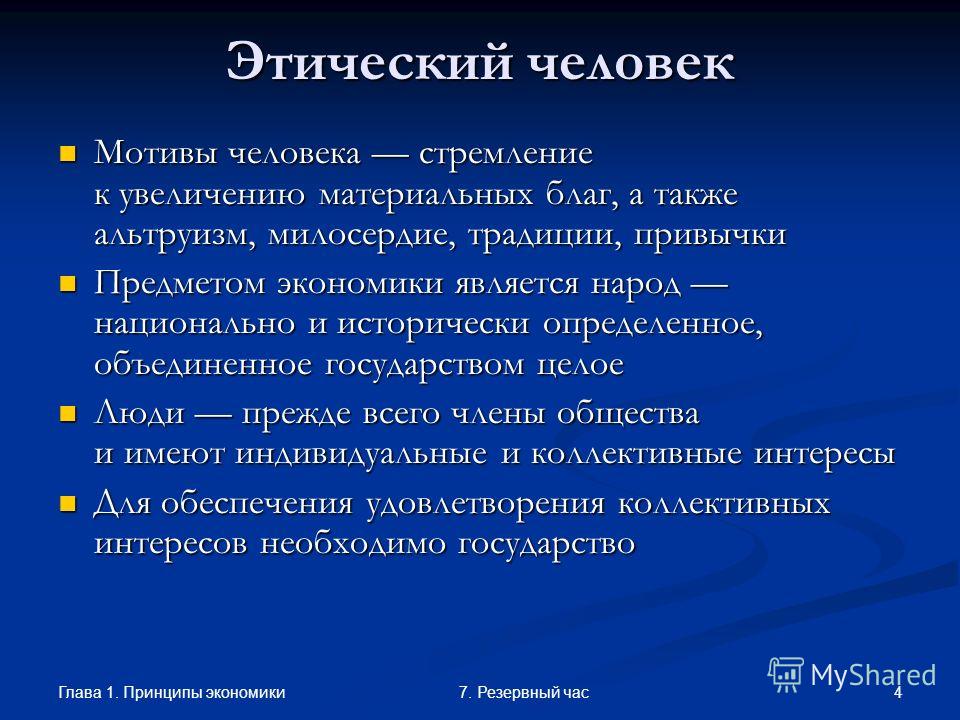 Роль человека в современной экономике презентация