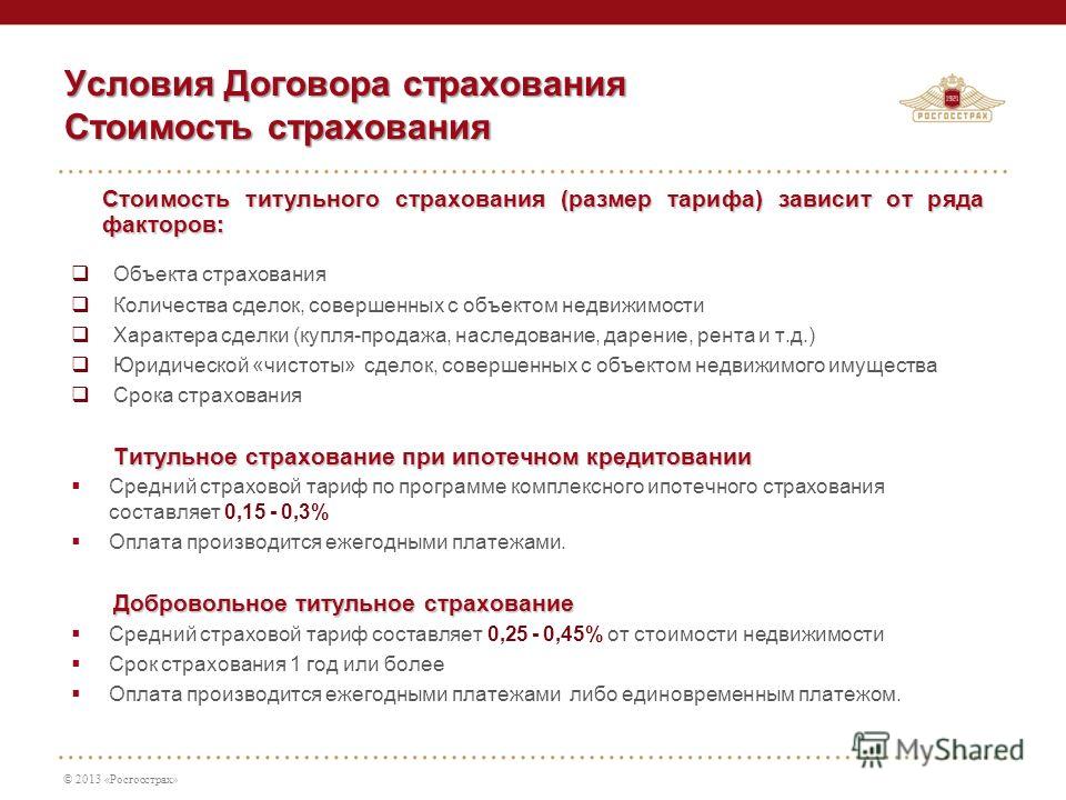 Правила страхования при ипотечном кредитовании