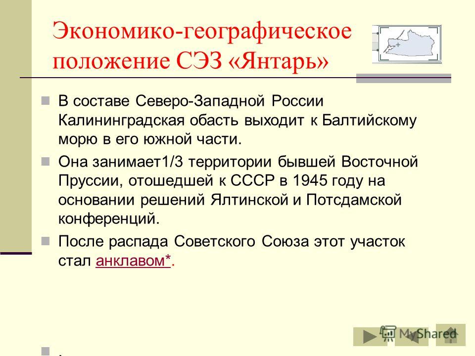 Реферат: Свободные Экономические Зоны на примере Калининградской области