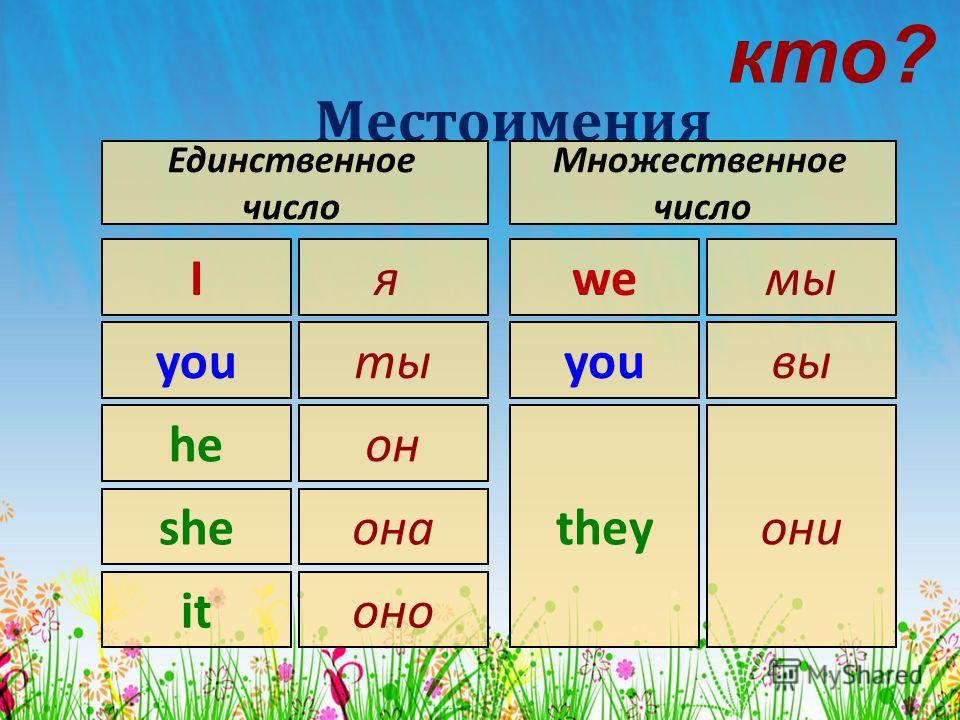 Презентация на тему местоимения на английском языке