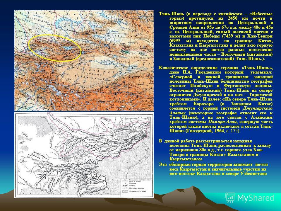 Курсовая работа по теме География горной системы Тянь-Шань