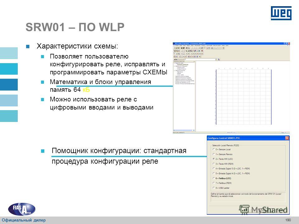 189 SRW01 – ПО WLP WLP является многозвенной графической программой, используемой для облегчения разработки интегрированных систем, а также мощным средством в 32 бита, которое обеспечивает характеристики и функции для создания профессиональным програ