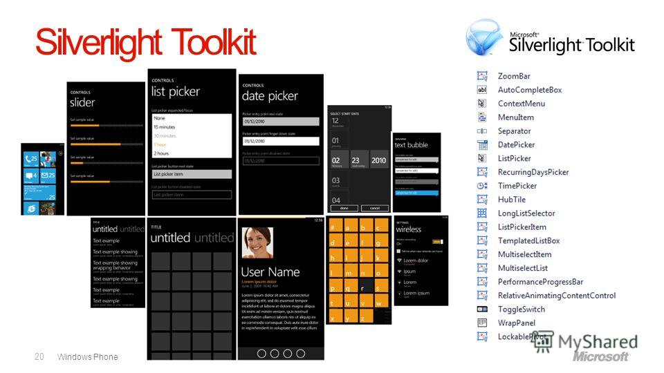 Windows Phone Silverlight Toolkit 20