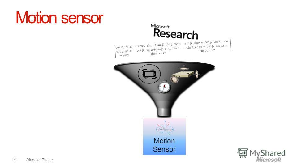Windows Phone Motion sensor Motion Sensor 35