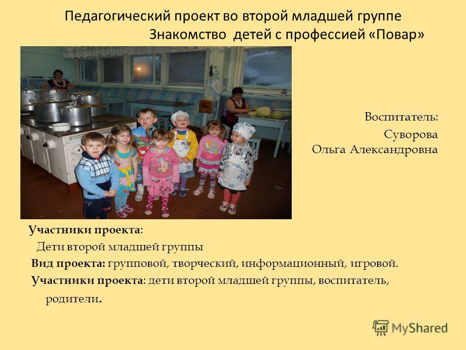 Знакомство с профессией повара в младшей группе знакомство с профессией повара в младшей группе