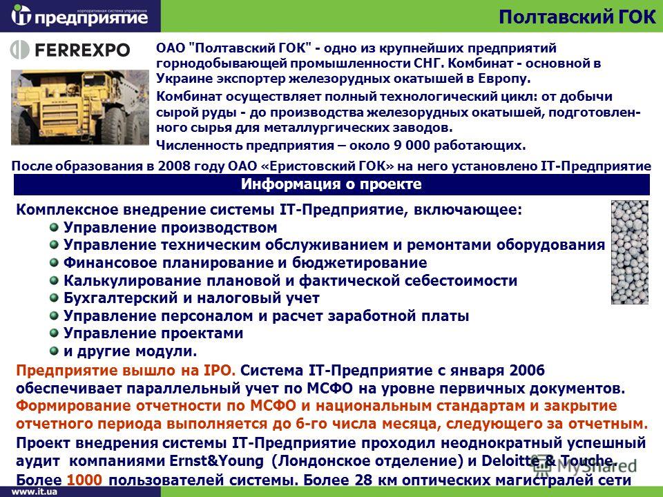 Полтавский ГОК Информация о проекте ОАО 